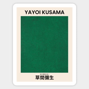 Yayoi Kusama Green Infinity Nets No 1 Sticker